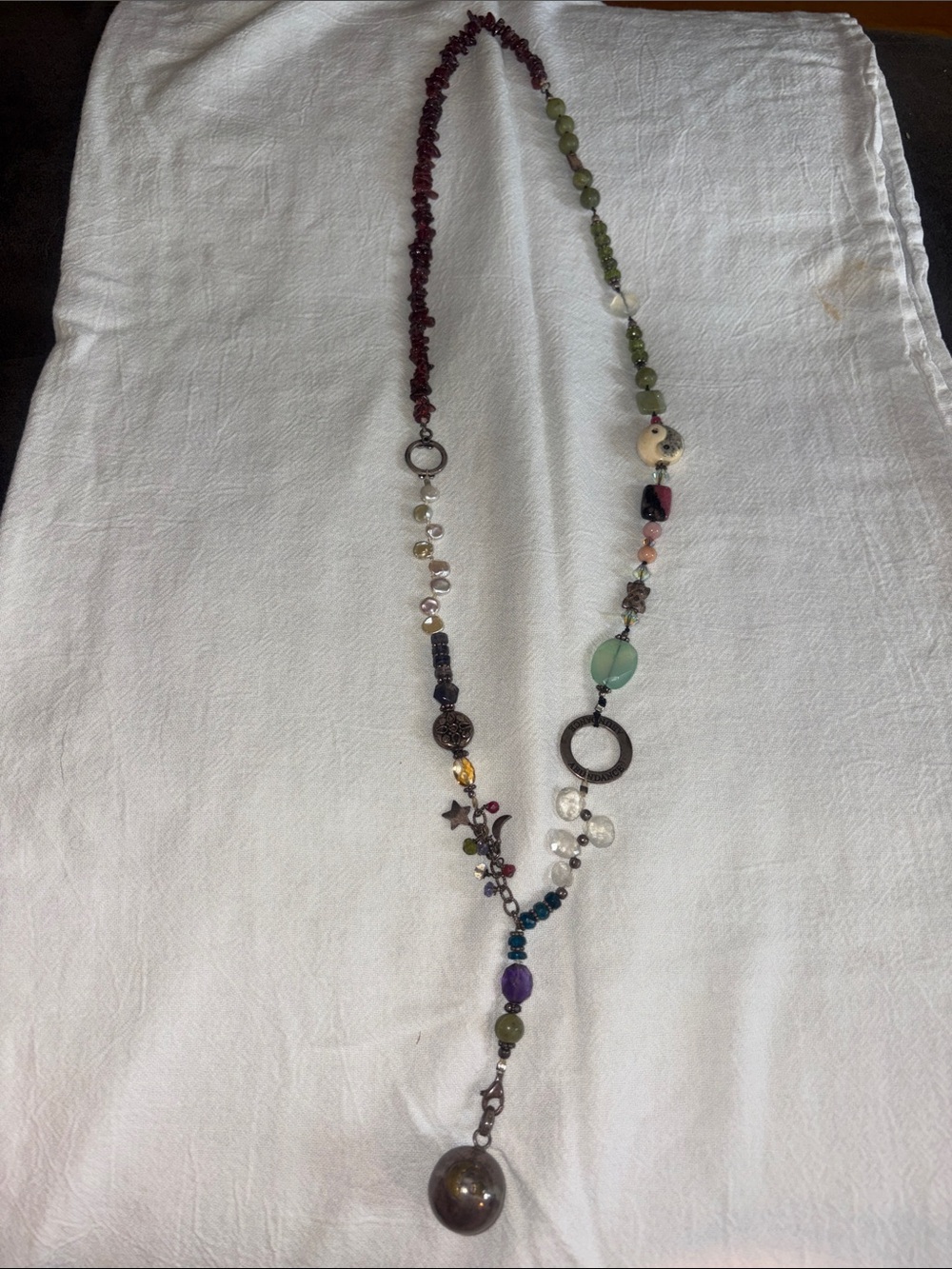 Boho Multicolor Beaded Pendant Necklace for Abundance